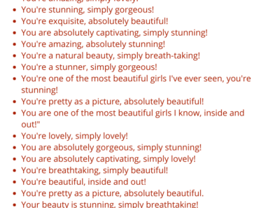 Unique Ways to Say A Girl Is Beautiful