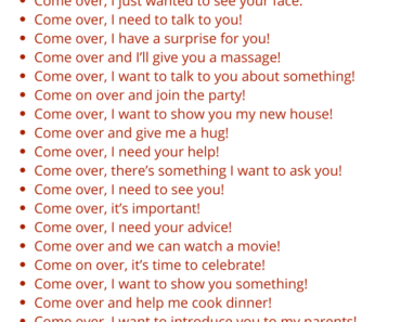 Unique Ways to Say Come Over