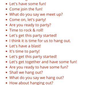 Unique Ways to Say Let’s Hang Out