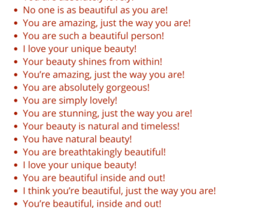 Unique Ways to Say You Are Beautiful