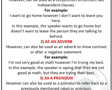 Using However in English (Rules and Examples)