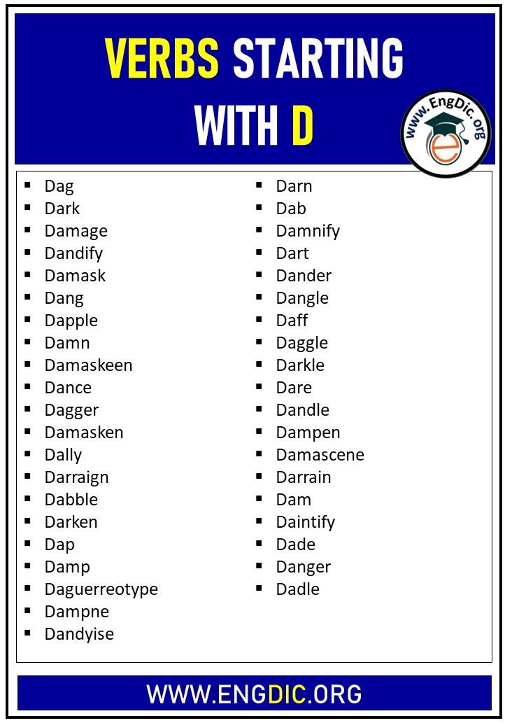 verbs starting with d