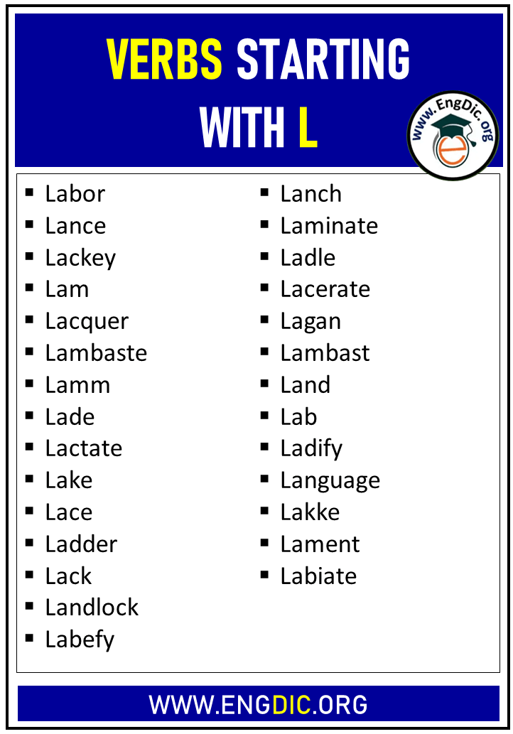 verbs starting with l
