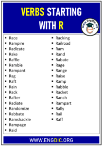 200 Verbs Starting with R (Complete List) - EngDic