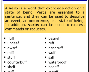 20+ Verbs that End with F (Complete List)