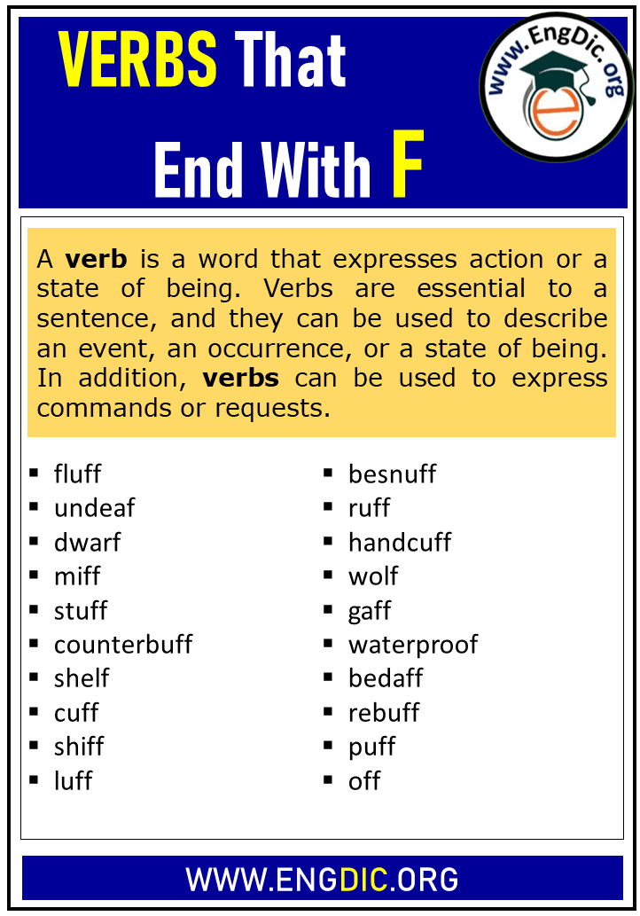 verbs that end with f