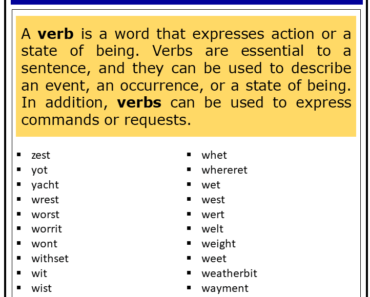 Verbs that End With T