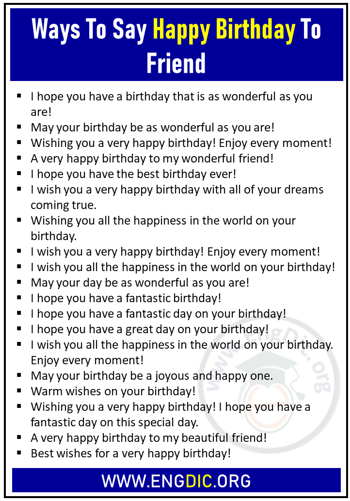 50 Most Funny Ways To Say Happy Birthday To Friend EngDic