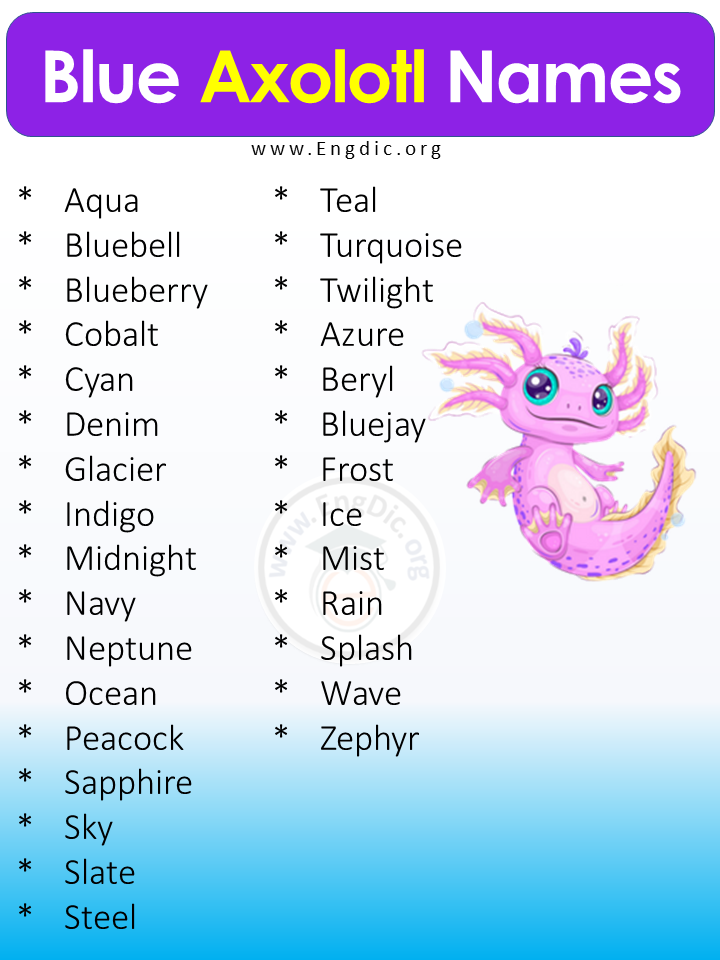 Blue Axolotl Names
