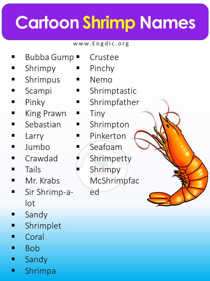 Cartoon Shrimp Names