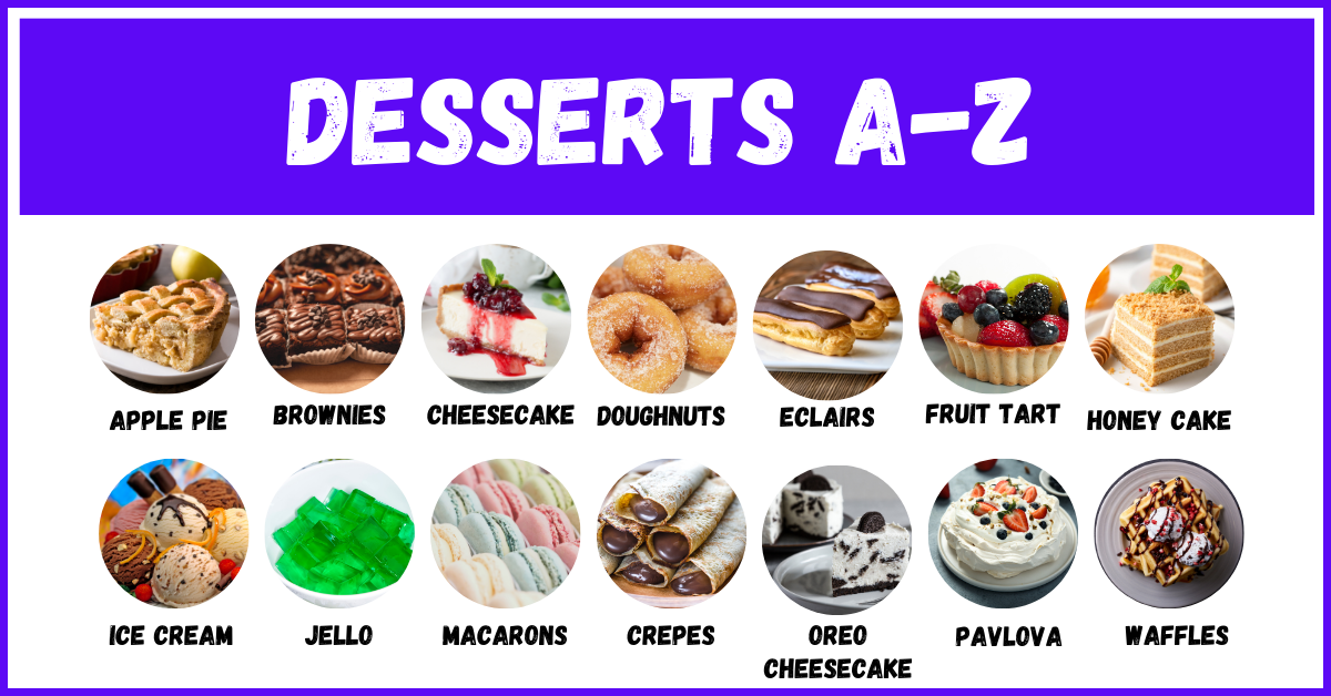 Desserts Starting With A To Z