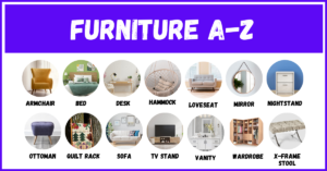 Furniture Beginning with A To Z - EngDic