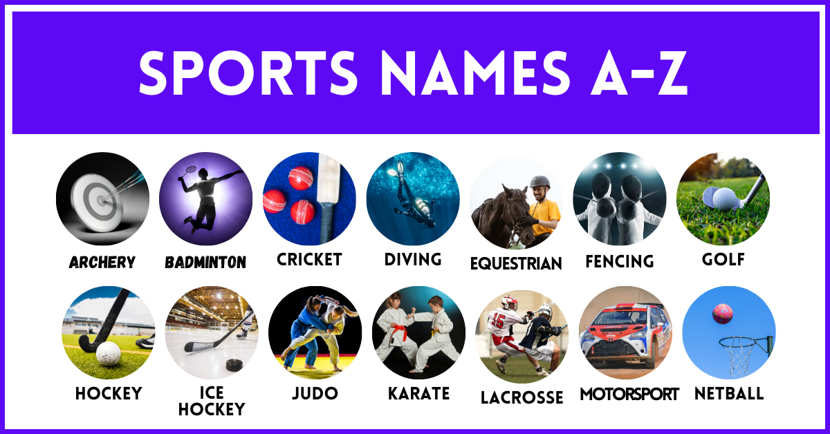 Sports Names A Z