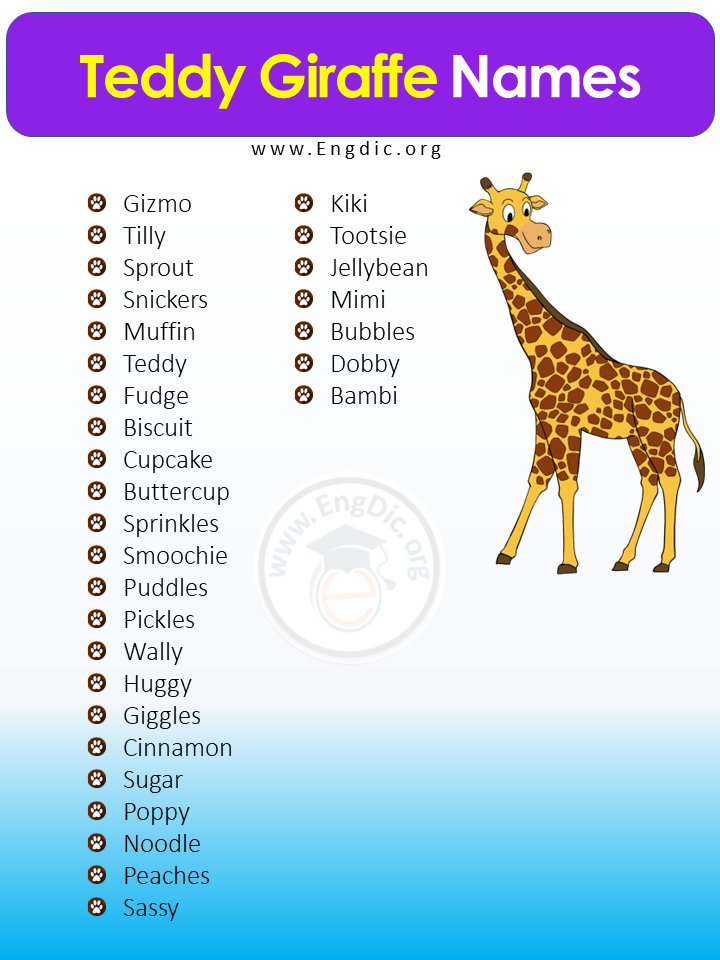 Teddy Giraffe Names