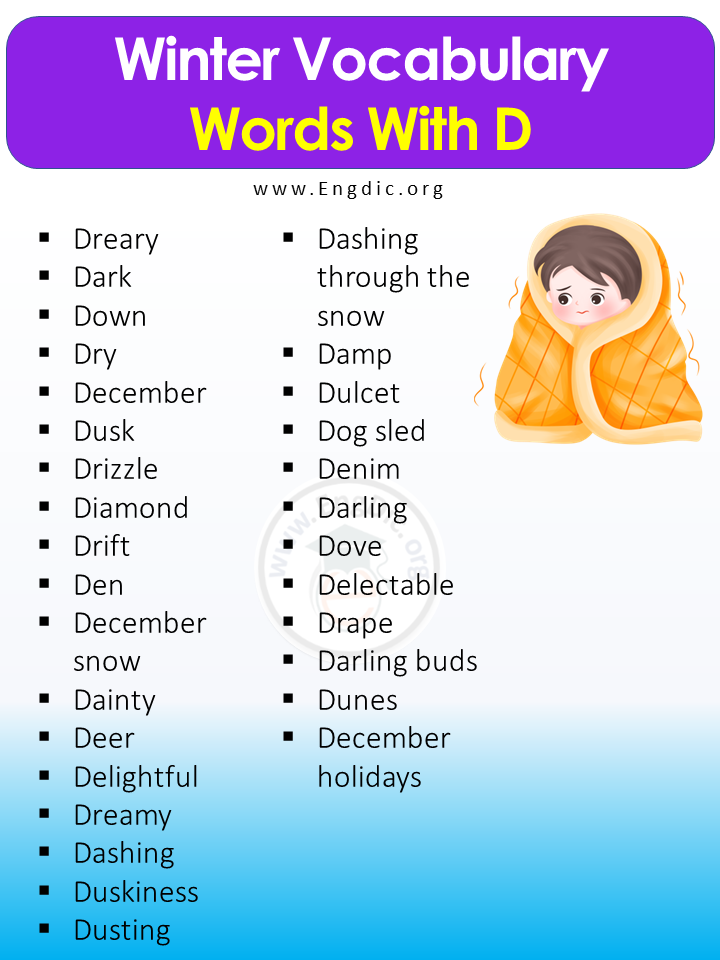 Winter Vocabulary Words With D