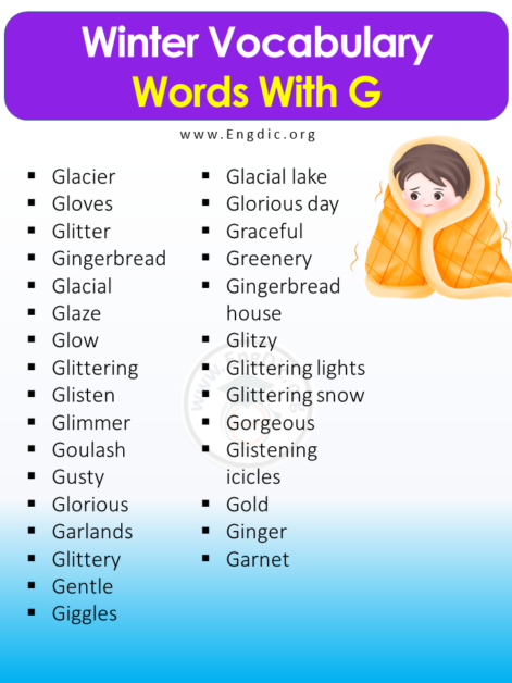 Winter Words That Start With G