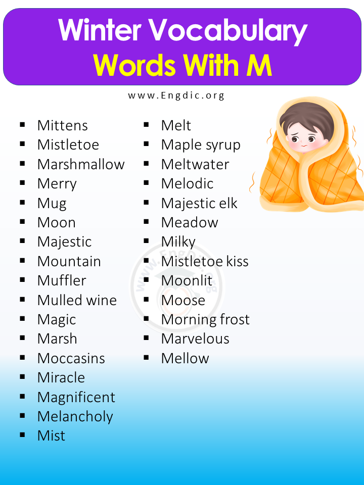 Winter Vocabulary Words With M