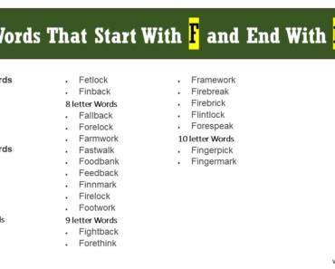 Words That Start With F And End With K