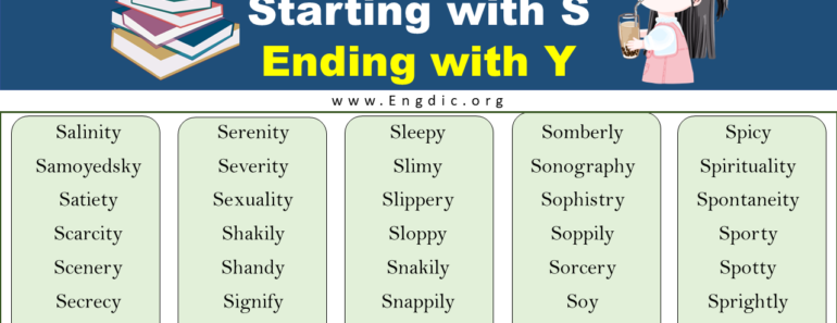 Words That Start With S And End With Y (Complete List)