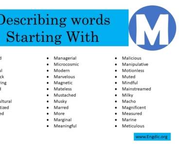 Describing Words That Start With M