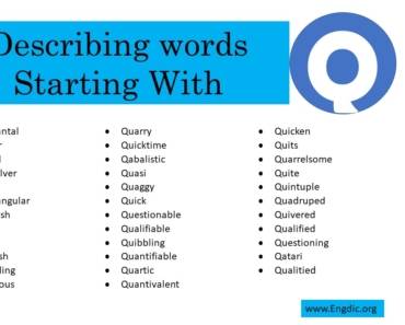 Describing Words That Start With Q