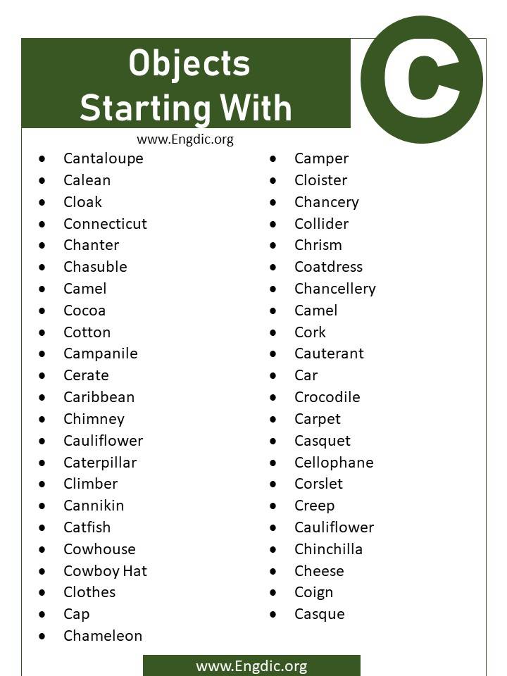 objects starting with c 2
