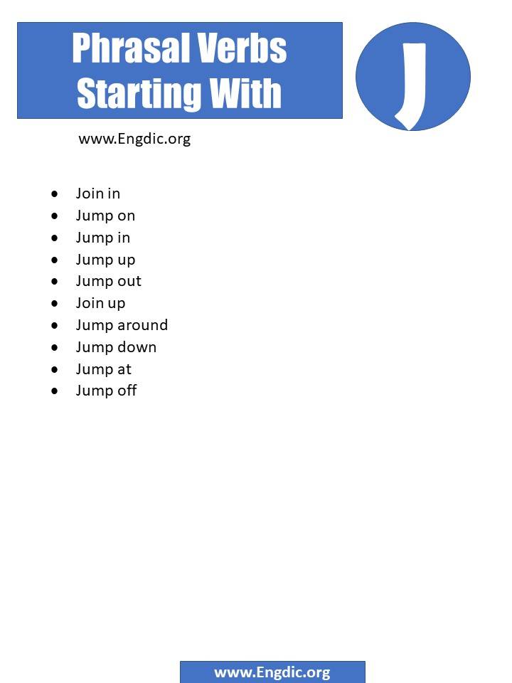 phrasal verbs starting with j