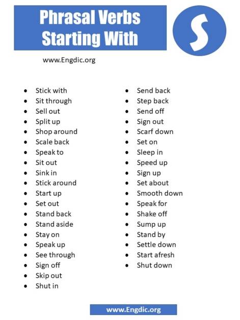 750 Verbs Starting with S (Complete List) - EngDic