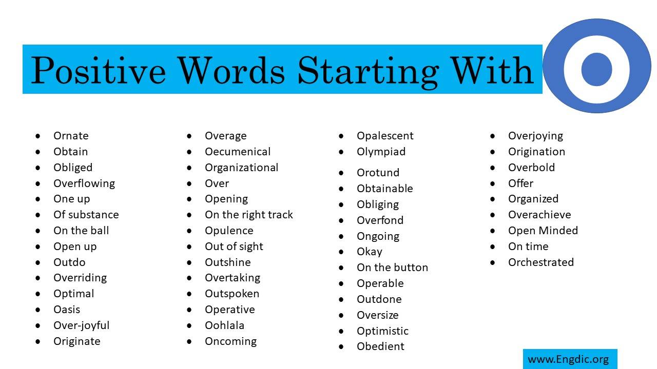 Word Starting With O That Means Awesome