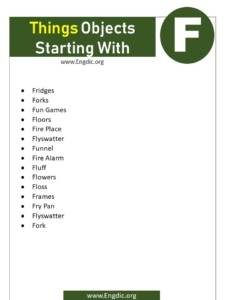 List Of Objects That Start With F - EngDic