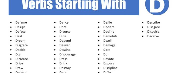 280+ Verbs Starting With D (Complete List)