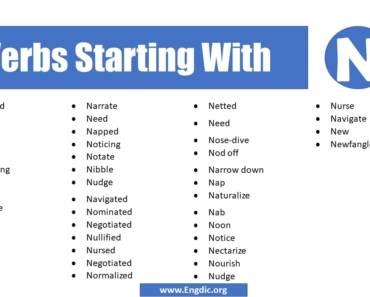 Verbs That Start With N