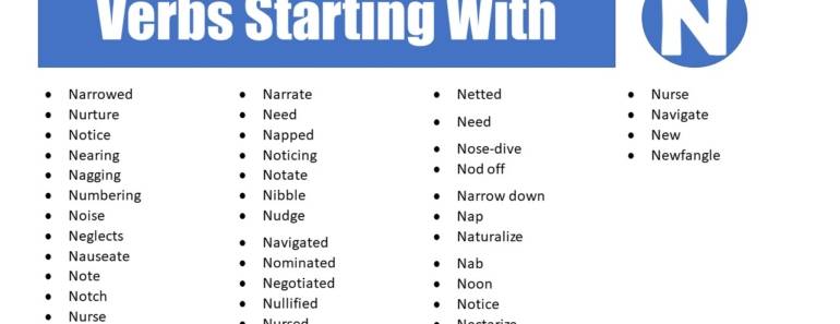 140 Verbs Starting with N (Complete List)