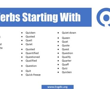 Verbs That Start With Q