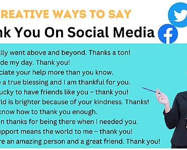 120+ Creative Ways To Say Thank You On Social Media [Fb, Instagram]