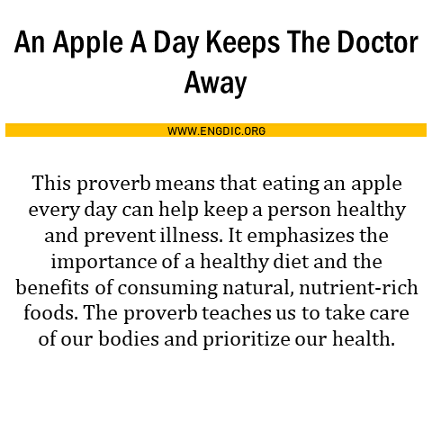 An Apple A Day Keeps The Doctor Away