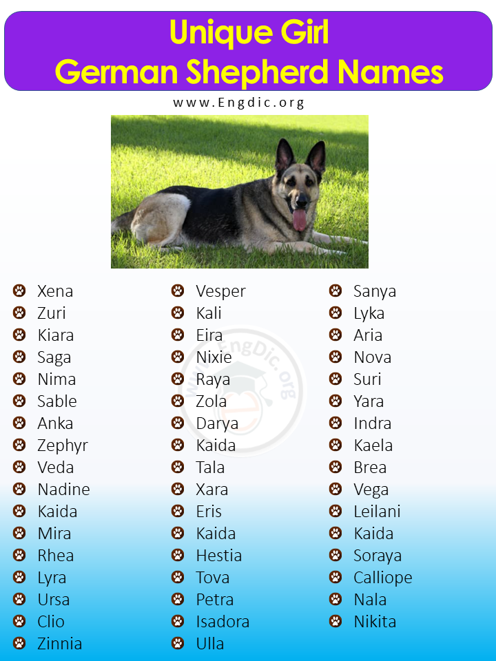 unique girl German Shepherd Names