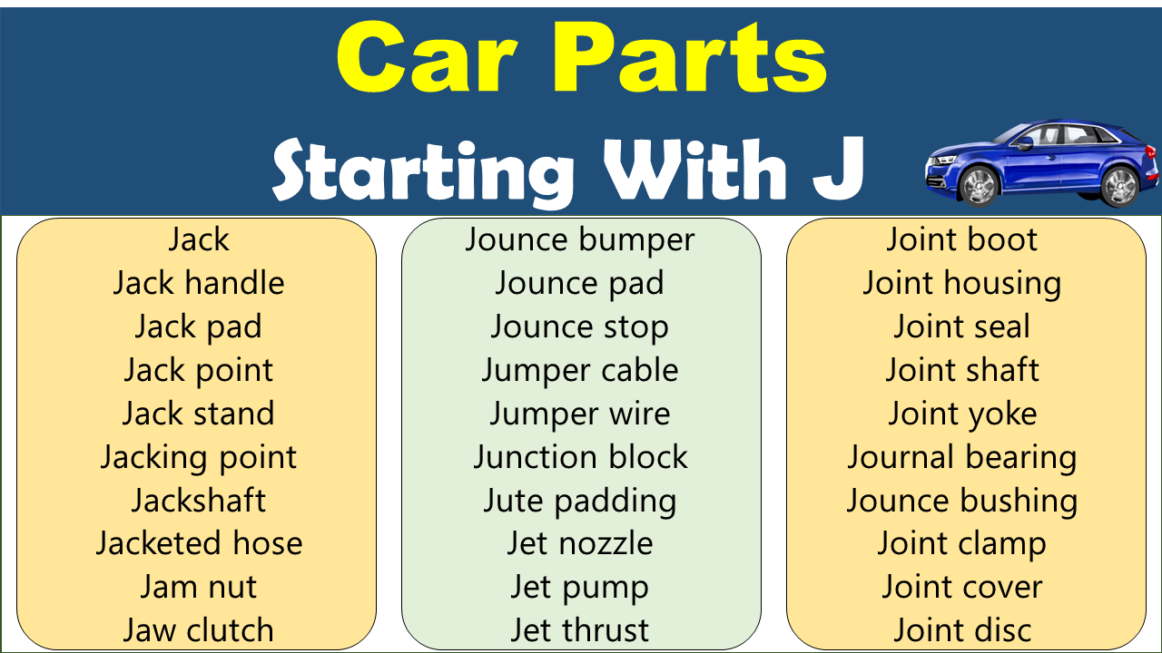 all car name start with j