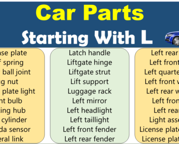 200+ Car Parts That Start With L