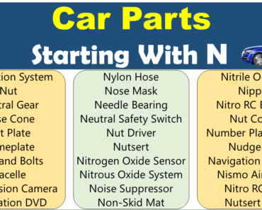 160+ Car Parts That Start With N