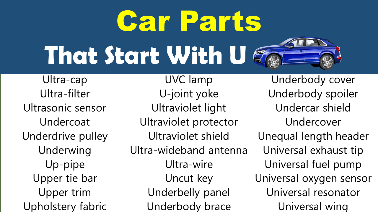 car part that starts with u