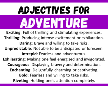  20+ Best Words to Describe Adventure, Adjectives for Adventure