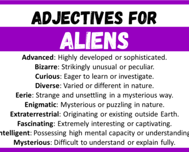 20+ Best Words to Describe Aliens, Adjectives for Aliens