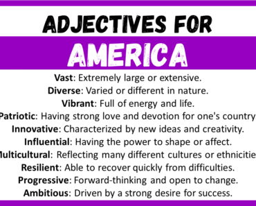 20+ Best Words to Describe America, Adjectives for America