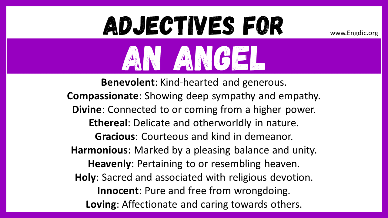 Adjectives for An Angel