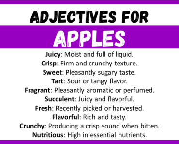 20+ Best Words to Describe Apples, Adjectives for Apples
