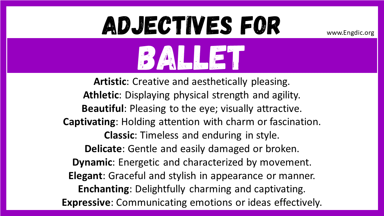 Adjectives for Ballet
