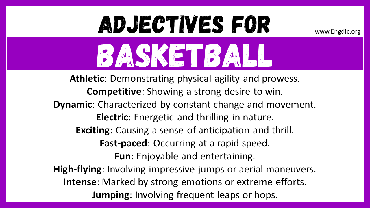 Adjectives for Basketball