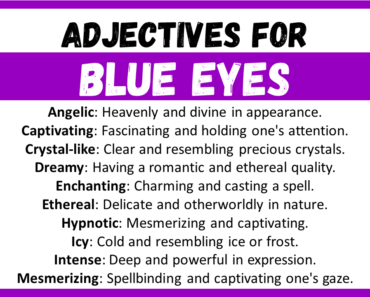 20+ Best Words to Describe Blue Eyes, Adjectives for Blue Eyes