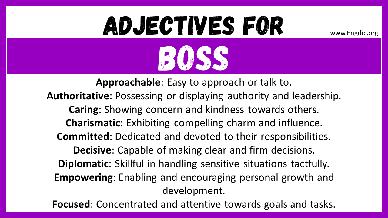 Adjectives for Boss